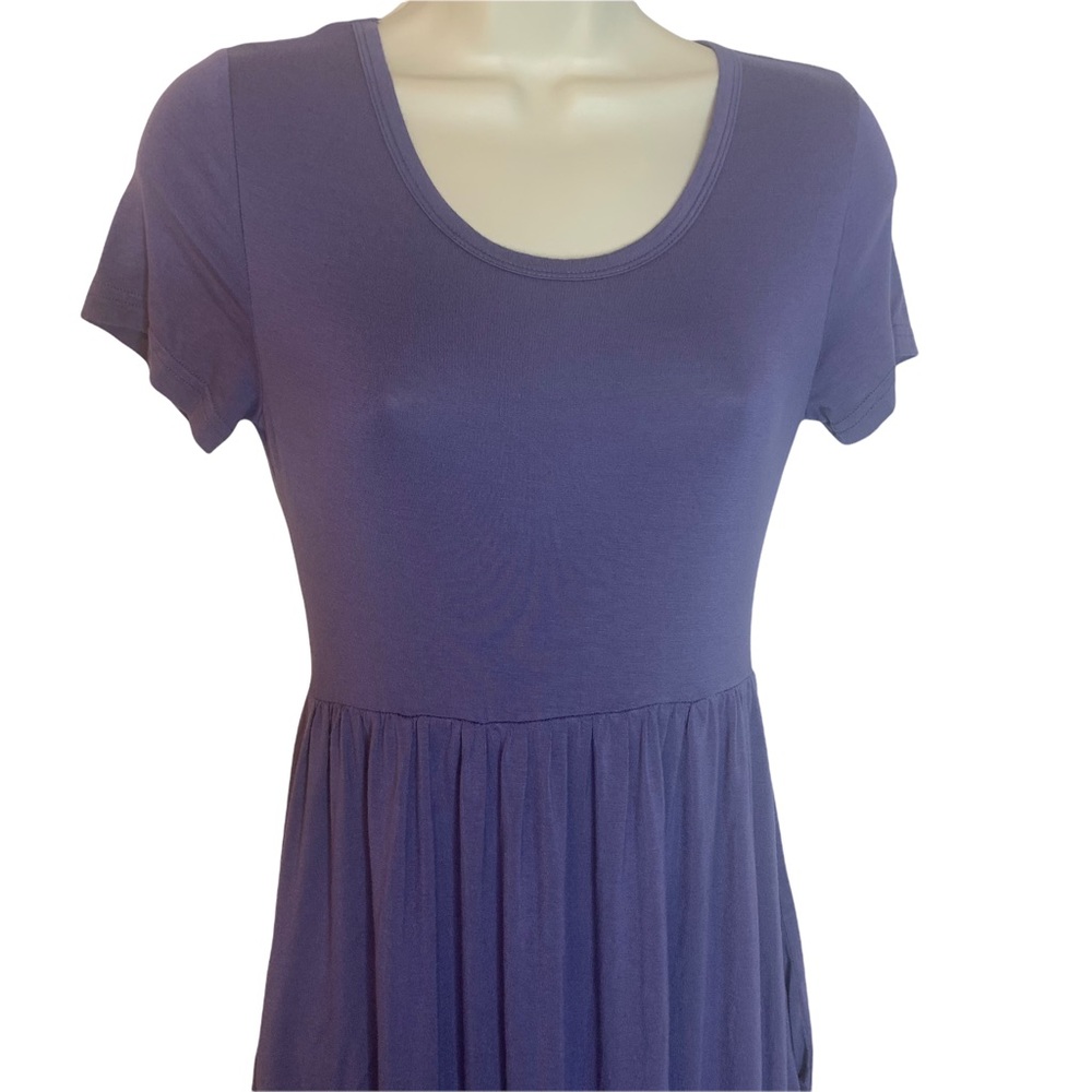 VIISHOW Women’s Blue Maxi Dress Short Sleeves